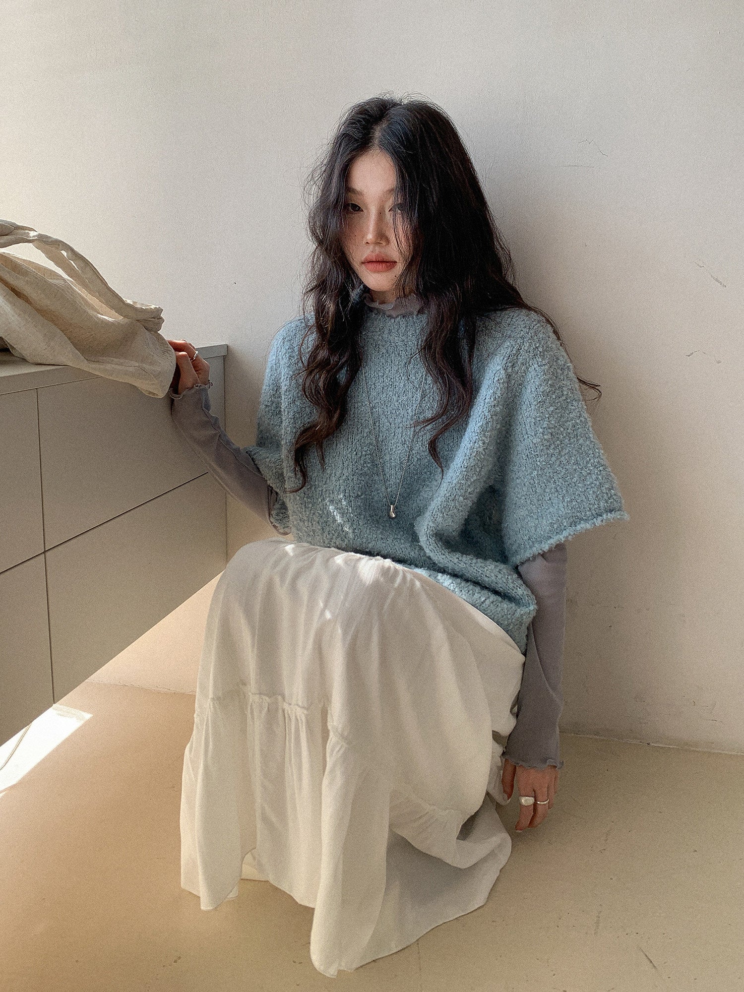 コットンニットクルーネック M00151