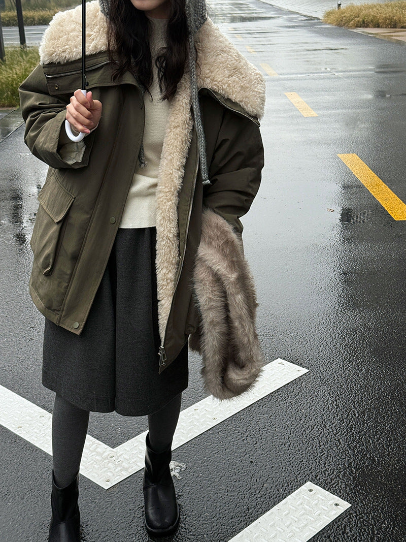 ボア切り替えダウンジャケット（ホワイトダックダウン） M00125