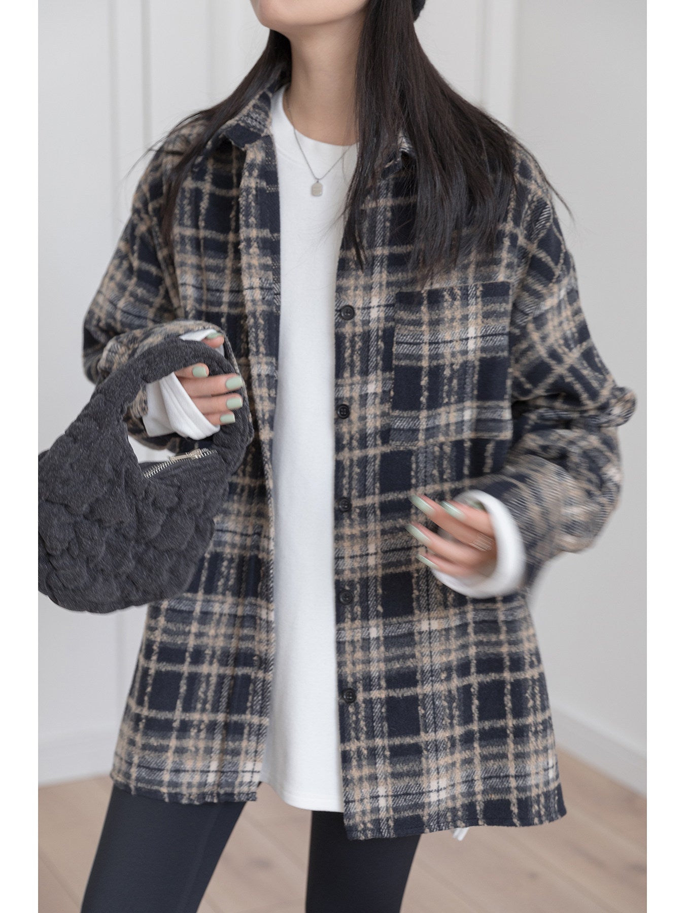 【新作キャンペーン】チェック柄オーバーシャツ M00145