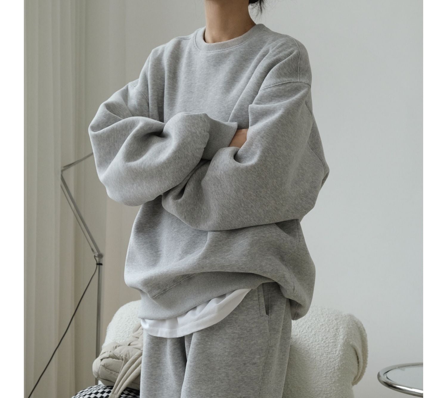 韓国風ルーズフィットスウェット（裏起毛） M00120