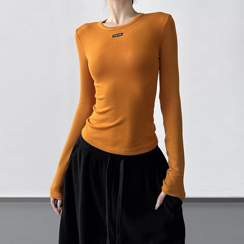 リブクルーネック長袖T M00155