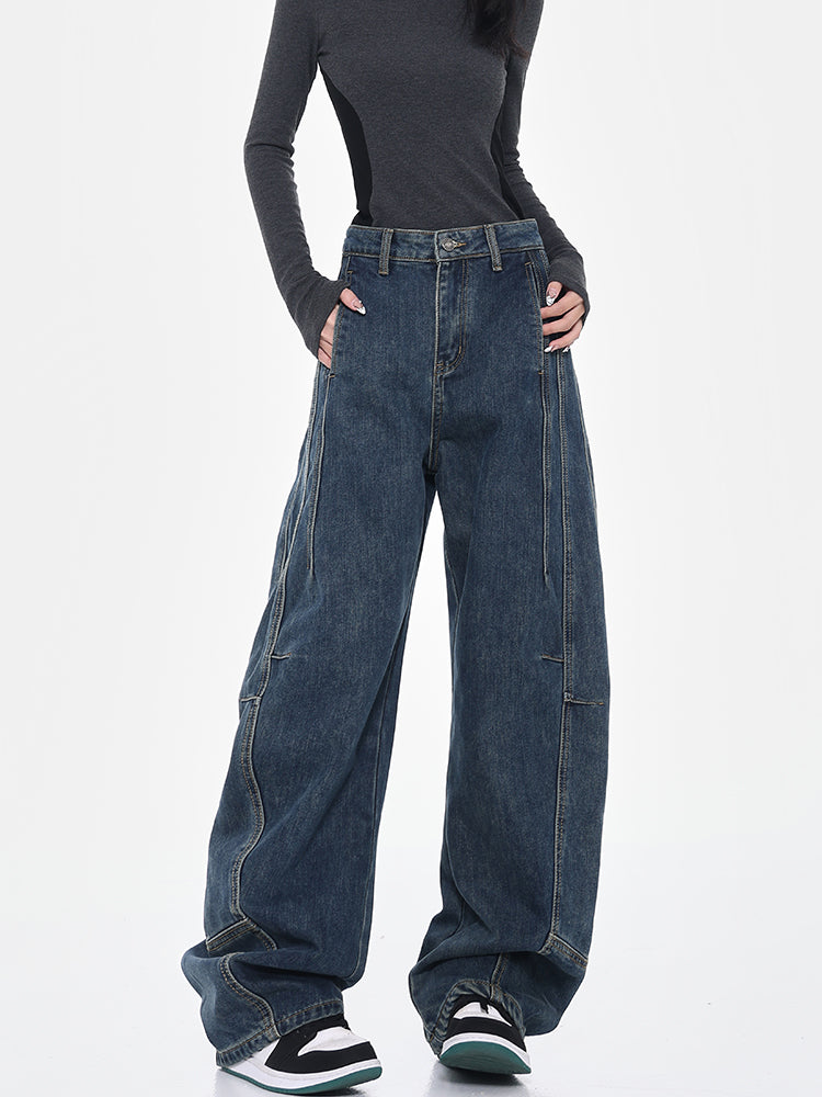 ワイドレッグ デニムパンツ M00068