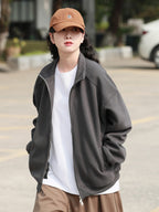 スタンドカラー カーディガン スウェット M00112