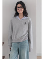 【新作キャンペーン】レイヤード風Vネックスウェット M00143