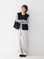 コットンクルーネック長袖T　M0005