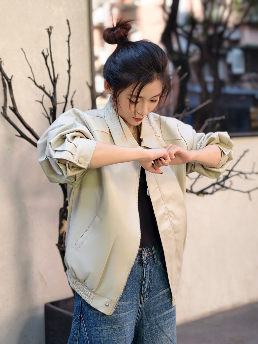 レザー ショートコート M00081