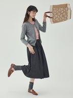 レイヤード風カーディガン M00012