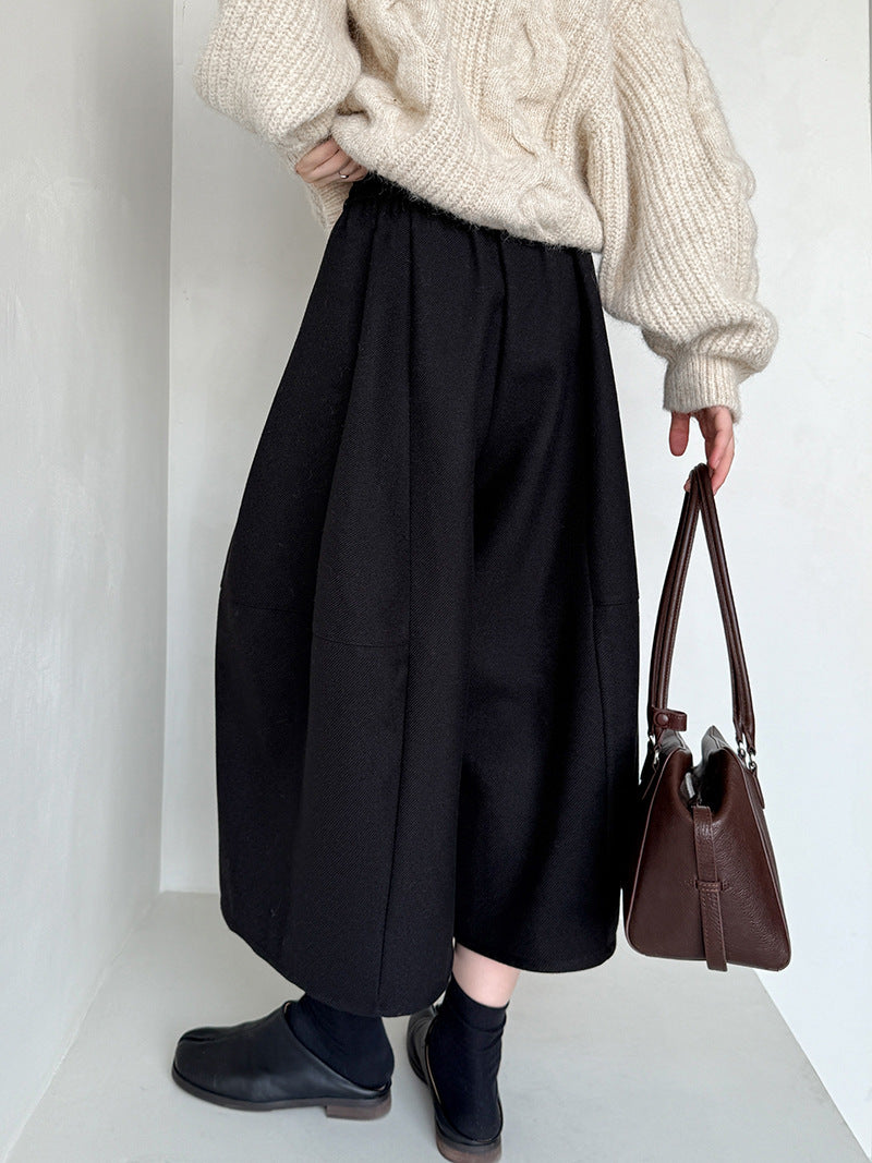 ウールライクワイドキュロット M00119