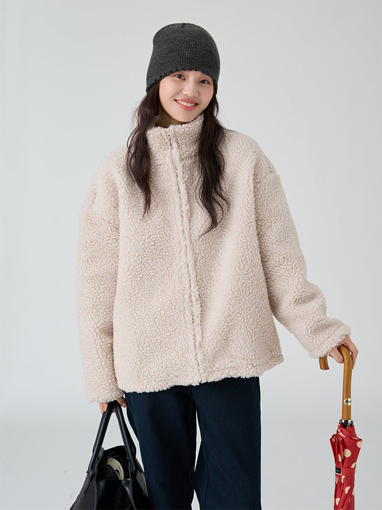 ラムウールスタンドカラージャケット M00021