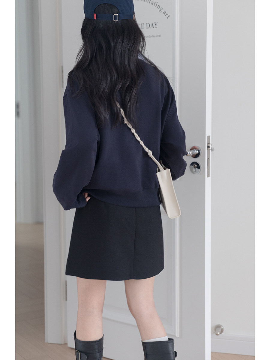 【新作キャンペーン】レイヤード風Vネックスウェット M00143