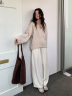 【新作キャンペーン】Vネックリラックスニット M00152