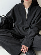 ソフトタッチハーフジップセットアップ M00118