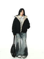 フード付き ファーカラー コート M00110