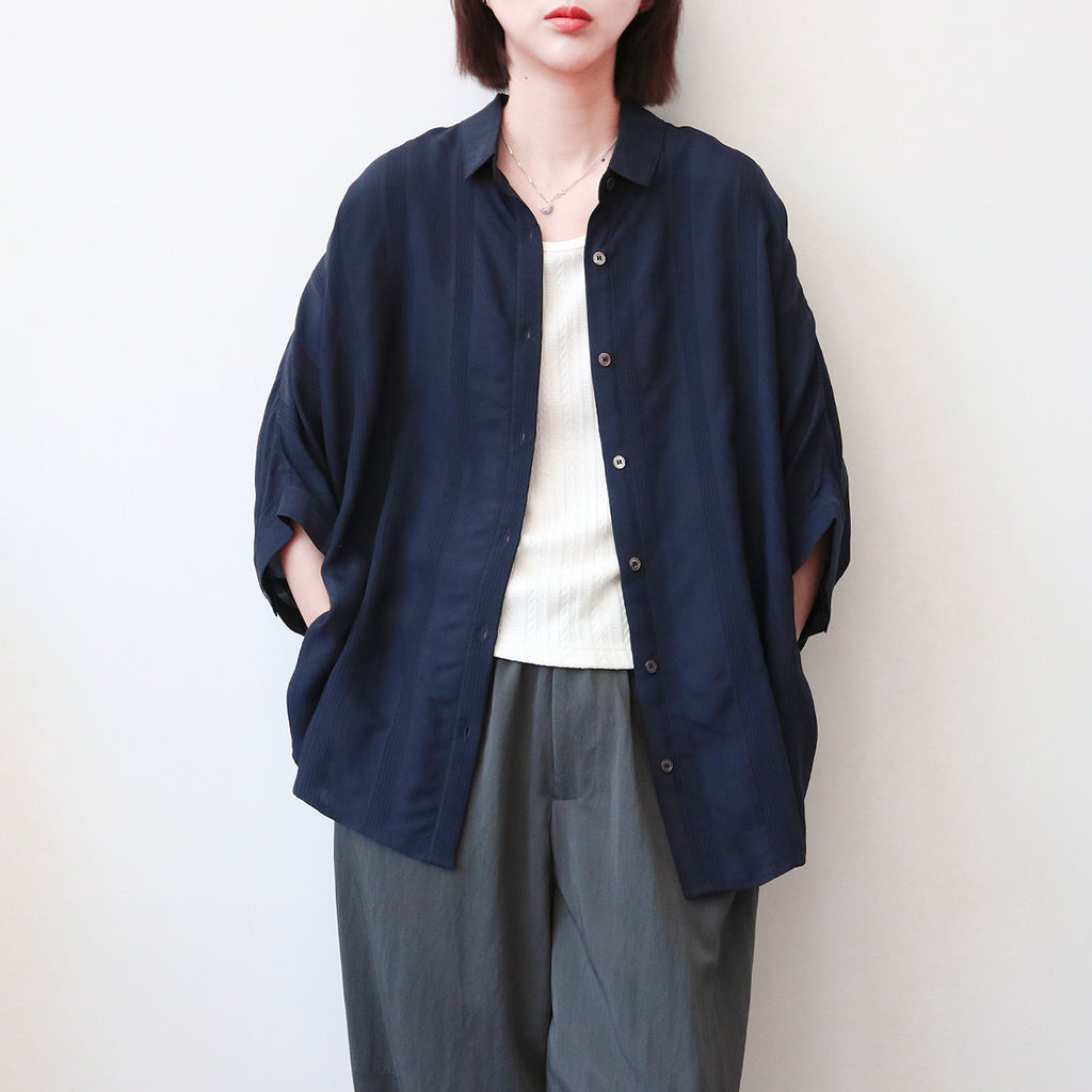 ベーシック七分袖シャツ M00027