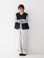 コットンクルーネック長袖T　M0005