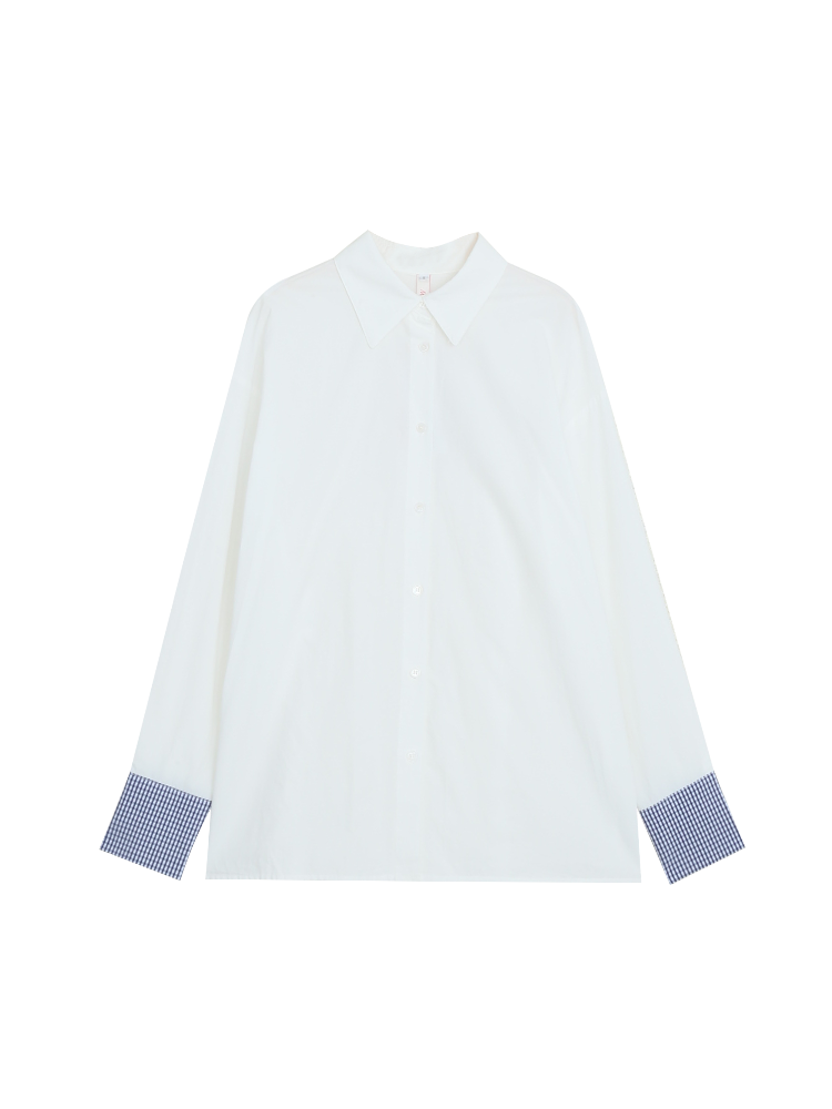 チェック袖口オーバーシャツ M00149