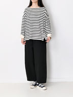 ストライプヘムTシャツ M00023