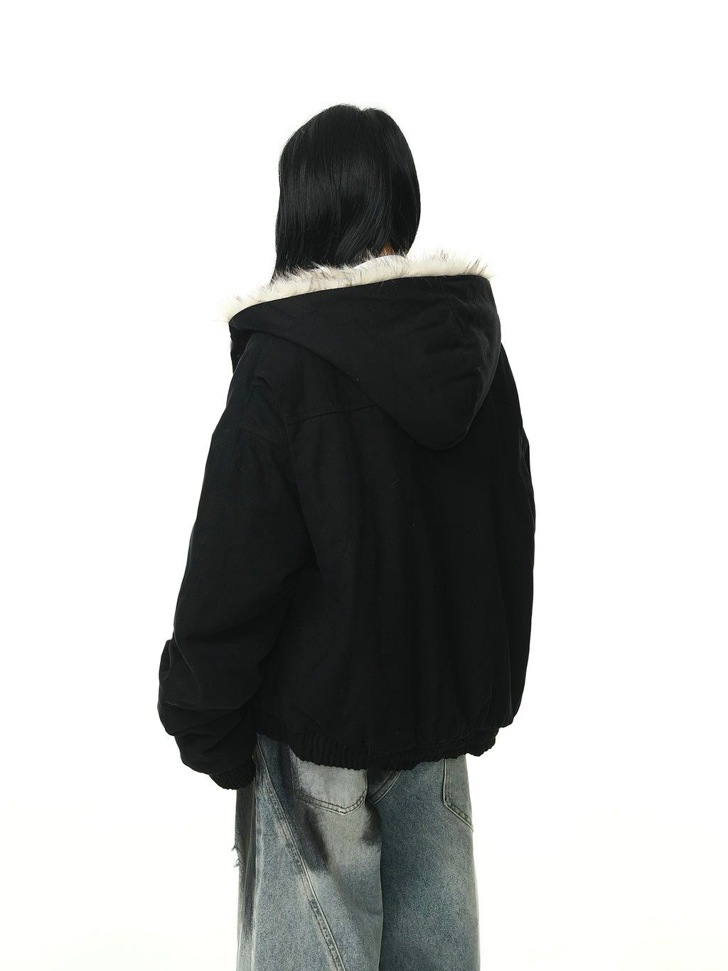 フード付き ファーカラー コート M00110