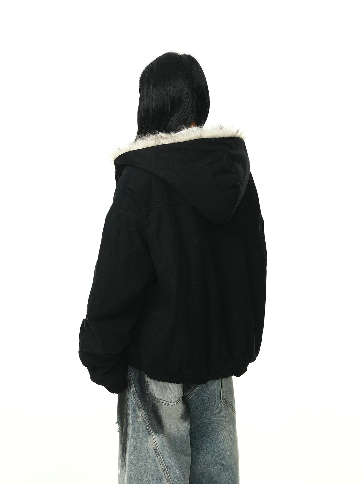 フード付き ファーカラー コート M00110