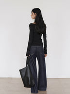 ワイドデニムパンツ M00040