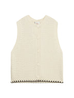 【新作キャンペーン】フリル付きニットベスト M00150