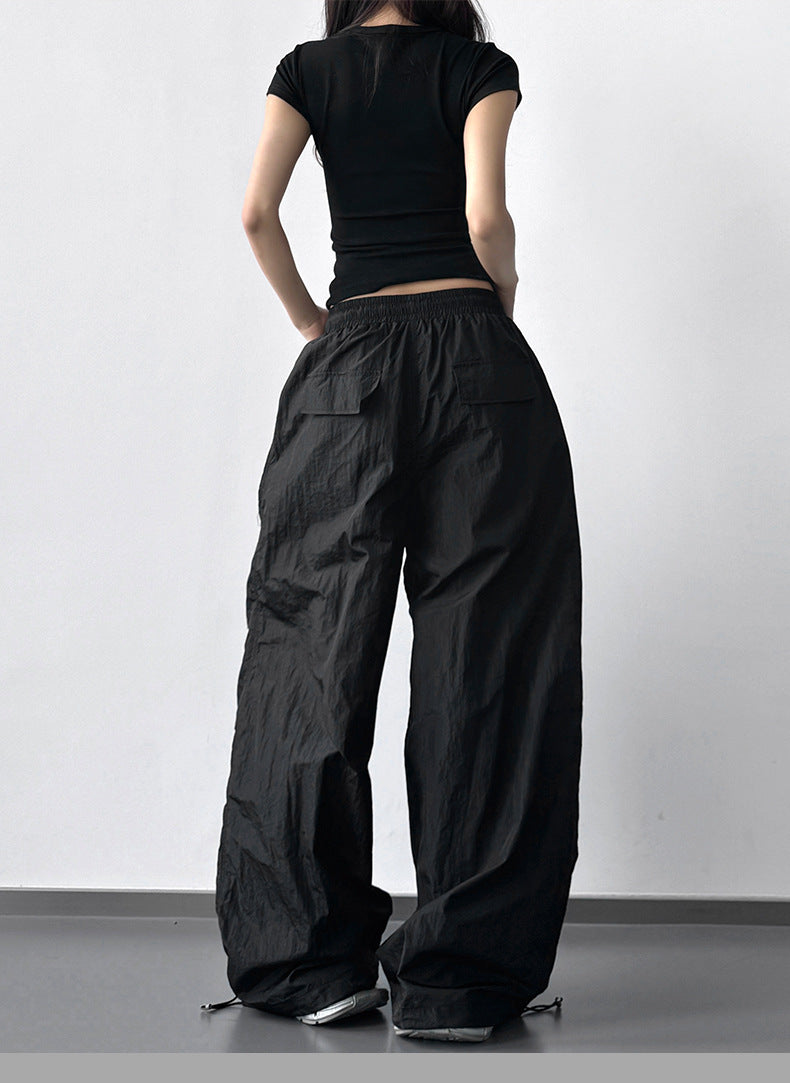 軽量ナイロンワイドパンツ M00154