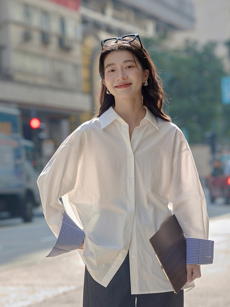 【新作キャンペーン】チェック袖口オーバーシャツ M00149