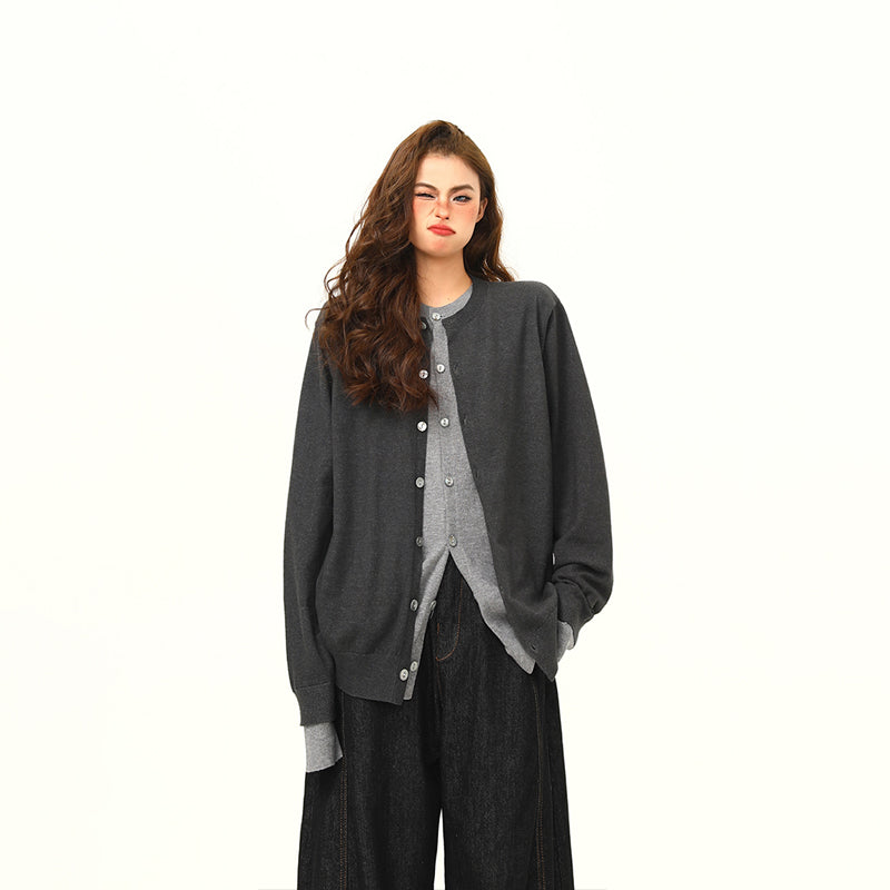 フェイクツーピース カーディガン M00092