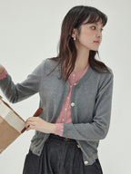 レイヤード風カーディガン M00012