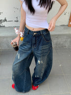 ダメージ サークルカーブ ジーンズ M00088