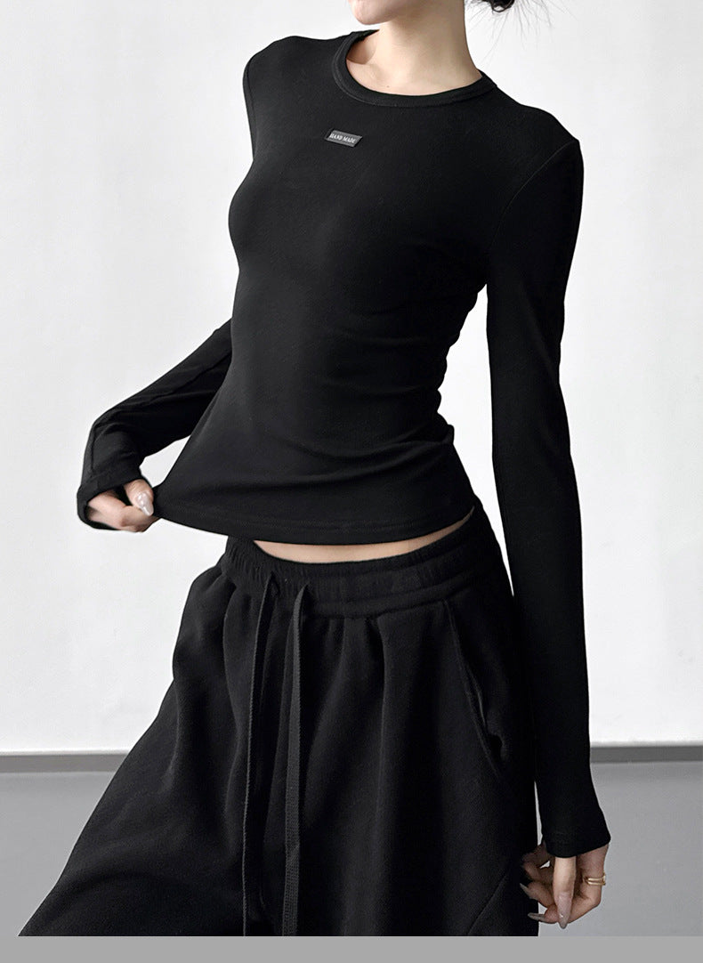 【新作キャンペーン】リブクルーネック長袖T M00155