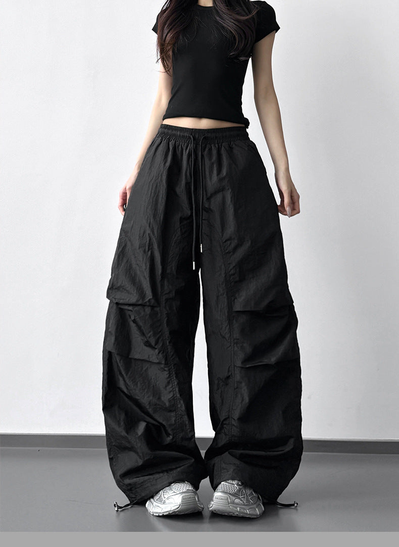 軽量ナイロンワイドパンツ M00154