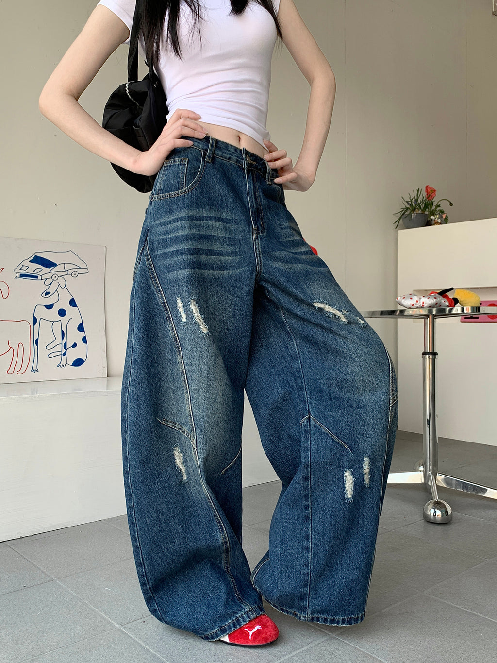 ダメージ サークルカーブ ジーンズ M00088