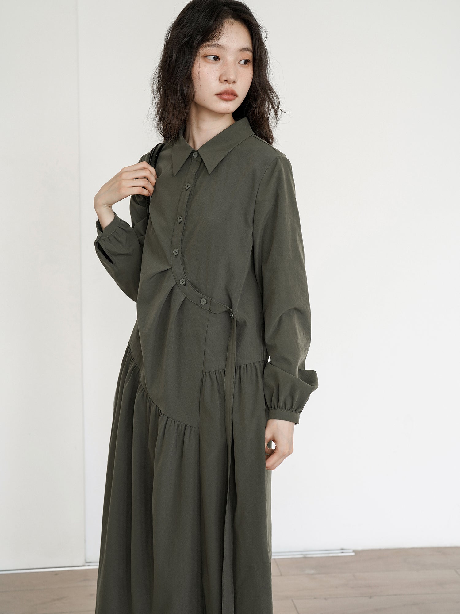 フレンチシャツワンピース M00041