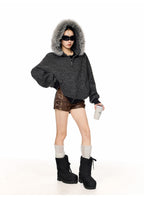 2WAYボアフードアウター（ファー取り外し可） M00115