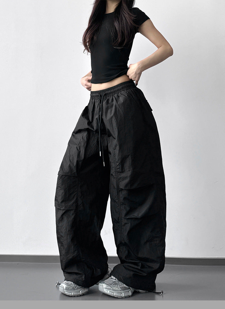 軽量ナイロンワイドパンツ M00154