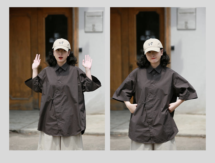 チャイナボタンシャツ M00029