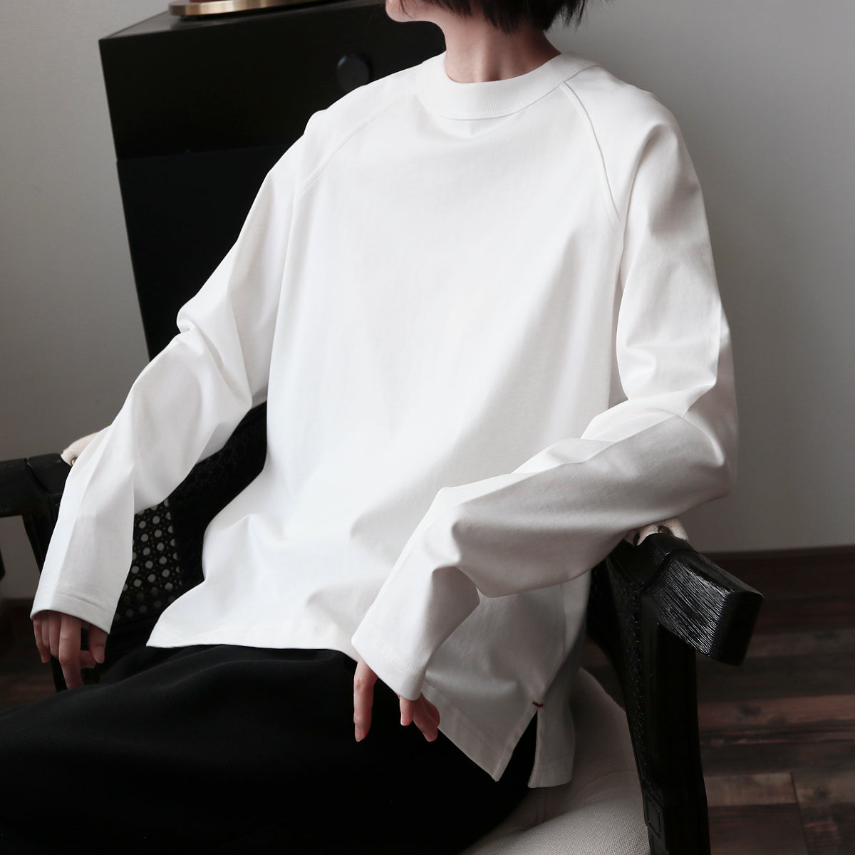 クルーネック ロングスリーブ T シャツ M00108