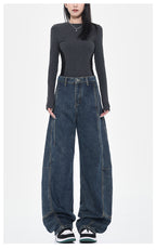 ワイドレッグ デニムパンツ M00068