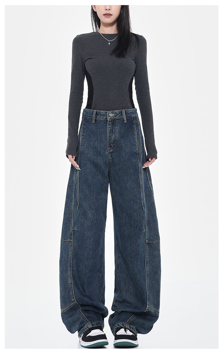 ワイドレッグ デニムパンツ M00068