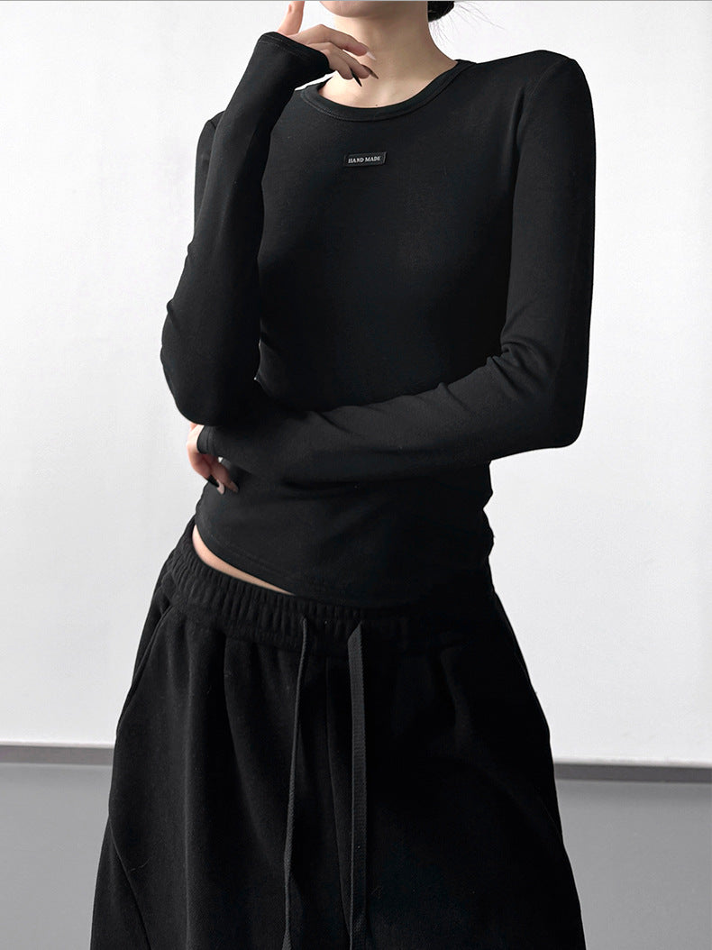 【新作キャンペーン】リブクルーネック長袖T M00155