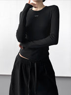 【新作キャンペーン】リブクルーネック長袖T M00155