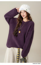 ラウンドネック ロングスリーブセーター M00128