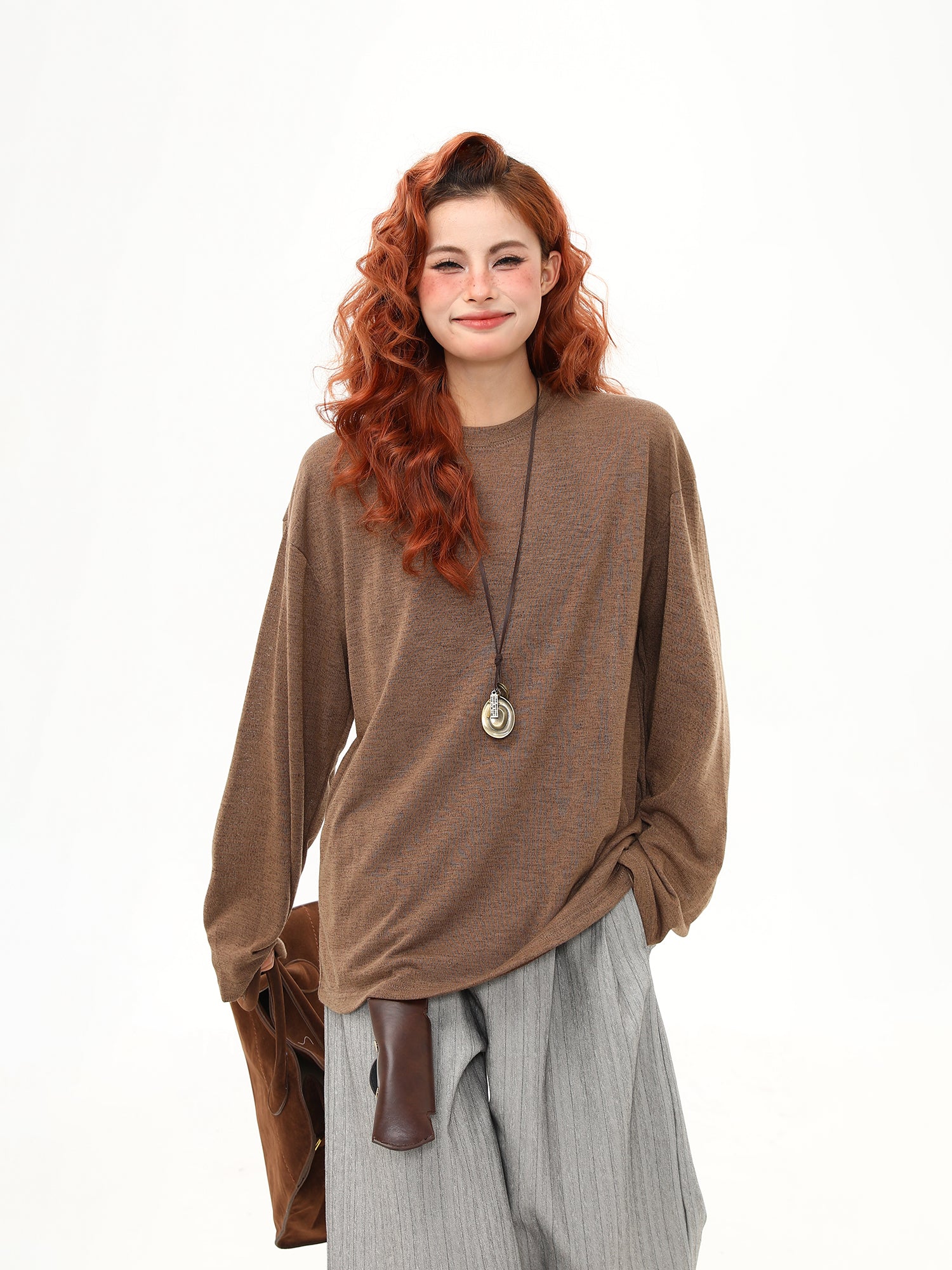 リネン ドレープ感 長袖 M00094