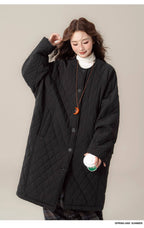 ダイヤモンドキルティング 厚手コットンアウター M00136