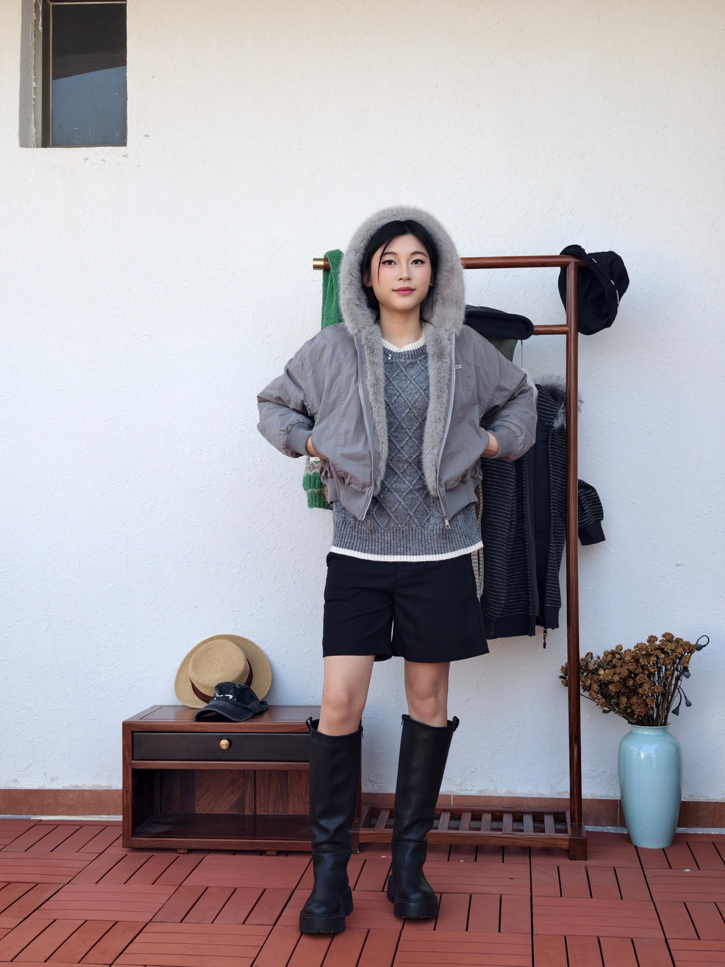 フード付き中綿ジャケット M00126