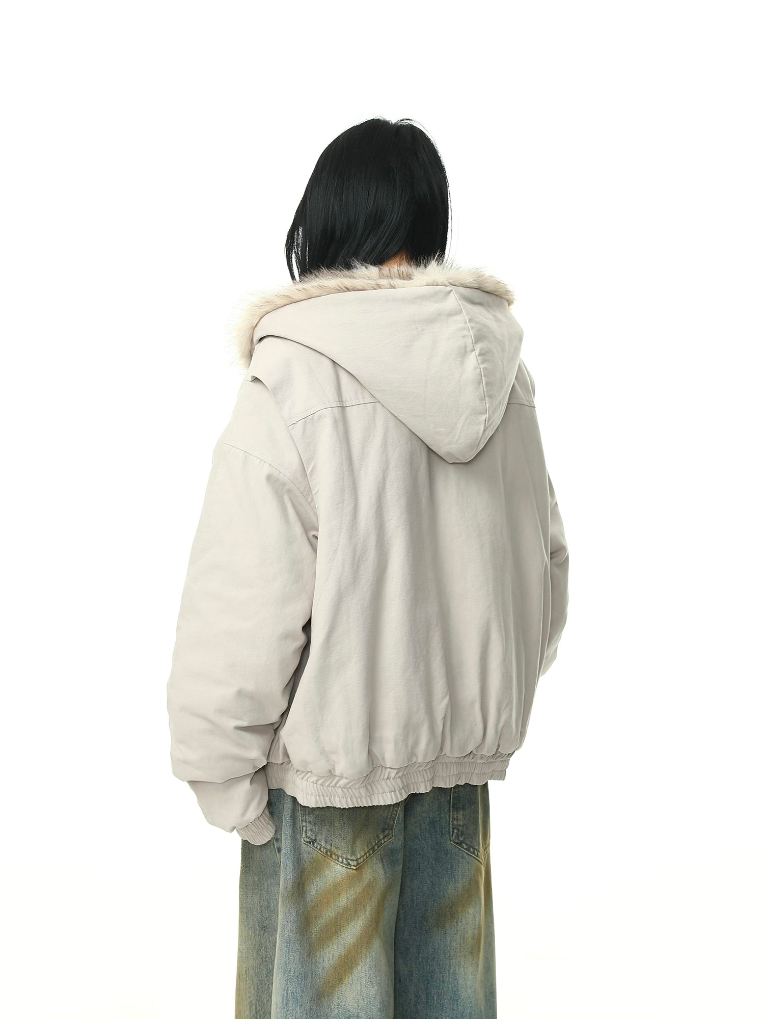 フード付き ファーカラー コート M00110