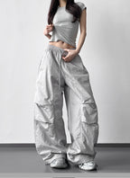 【新作キャンペーン】軽量ナイロンワイドパンツ M00154