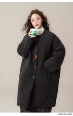 ダイヤモンドキルティング 厚手コットンアウター M00136