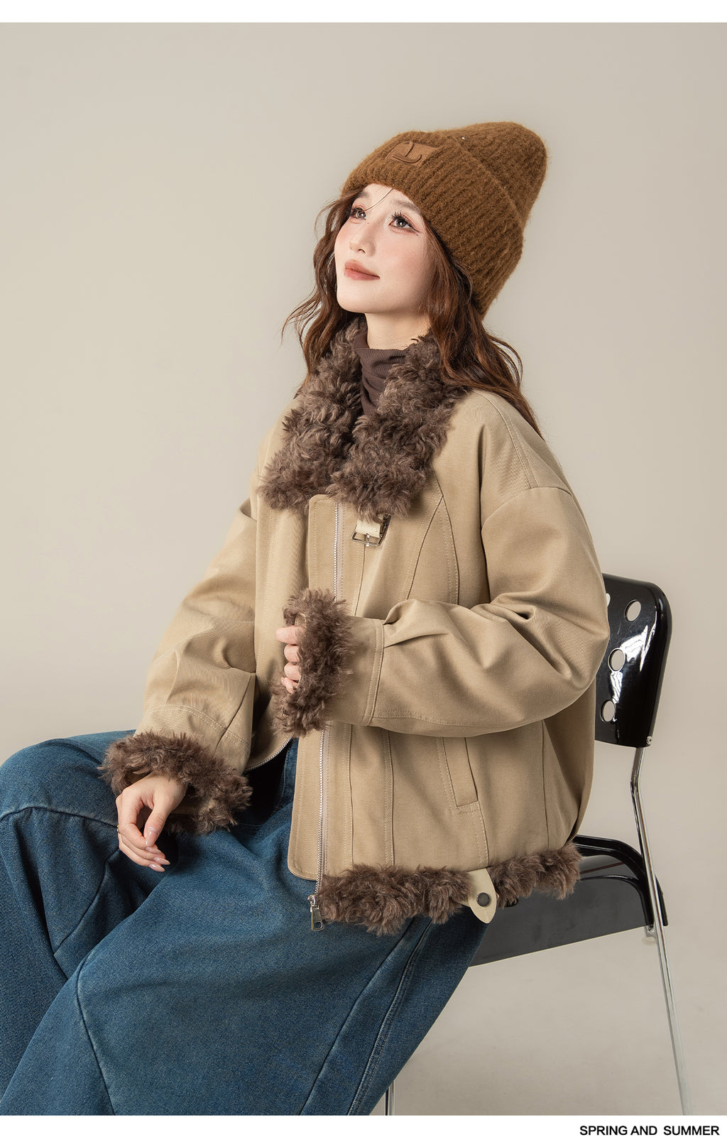 フェイクムートン スタンドカラージャケットM00131